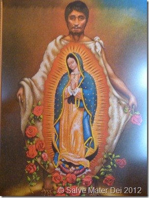 St. Juan Diego Pray for Us! © SalveMaterDei.com, 2012. Photo taken at Shrine of Our Lady of Guadalupe in La Crosse, WI