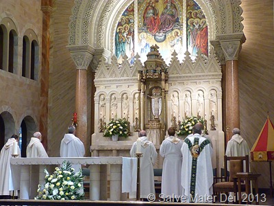 Carmelite Community Singing "Salve Regina" at the Basilca of the National Shrine of Mary Help of Christians at Holy Hill © SalveMaterDei.com, 2013 EA photo
